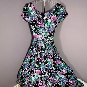 Vintage Floral Midi Dress
